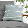 Hand-Woven Blue & White Boho Moroccan Decorative Throw Pillow - 17x17